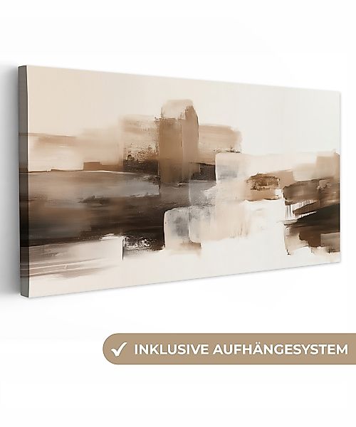 OneMillionCanvasses® Leinwandbild Panorama Pinselstriche - Abstrakte günstig online kaufen