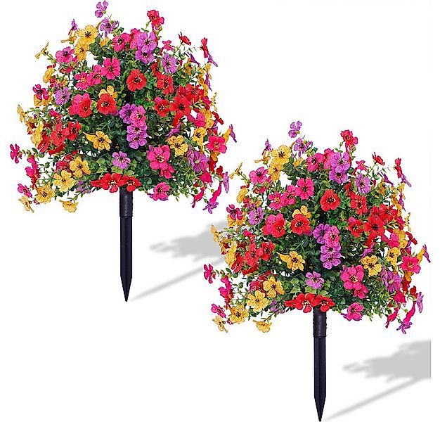 Kunstblume 2PCS Künstliche Bäume mit Erdspieß,Sträucher Sträucher Topfpflan günstig online kaufen