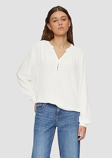 QS Langarmbluse Bluse Fließende Viskose-Bluse mit günstig online kaufen