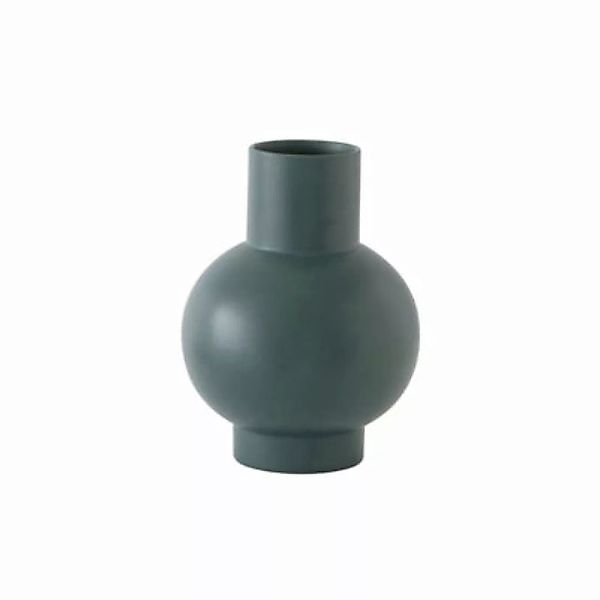 Vase Strøm Small keramik grün / H 16 cm - Keramik / Handgefertigt - raawii günstig online kaufen