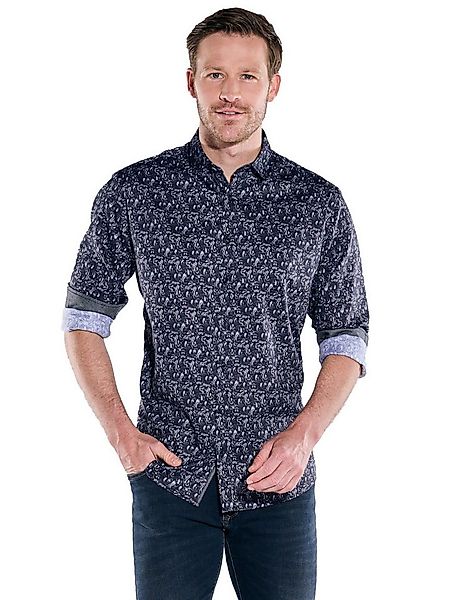 Engbers Langarmhemd Herren Langarm-Hemd "My Favorite", Schwarz günstig online kaufen