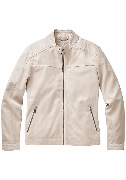 John Devin Bikerjacke ", Überjangjacke in Veloursleder-Optik" Schultern mit günstig online kaufen