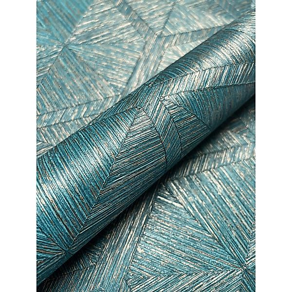 Newroom Vliestapete Ashanti Blue Hexagon Grafisch FSC® günstig online kaufen