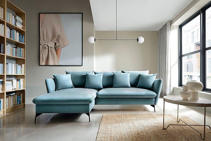 andas Ecksofa »LIVORNO,258 cm, L-Form,« Schlaffunktion u. Bettkasten (139/2 günstig online kaufen