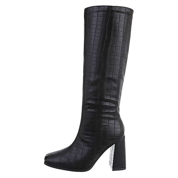 Ital-Design Damen Elegant High-Heel-Stiefel (81409720) Blockabsatz günstig online kaufen