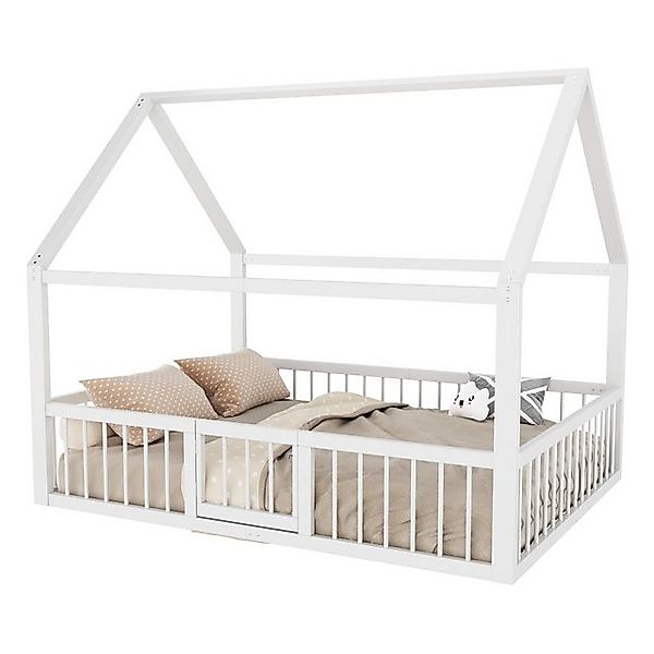 Flieks Kinderbett, Hausbett Metallbett Doppelbett 140x200cm günstig online kaufen