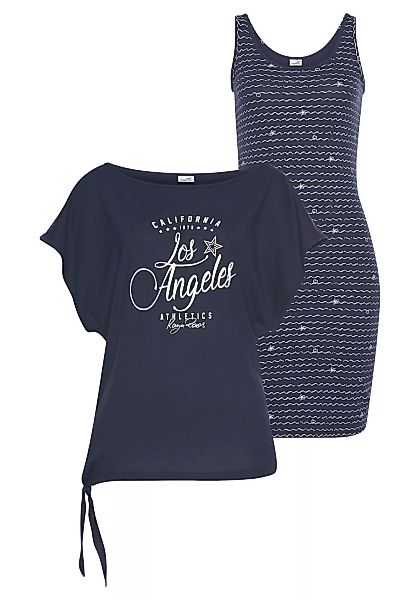 KangaROOS Jerseykleid (2-tlg) im Set mit oversize Shirt zum Knoten günstig online kaufen