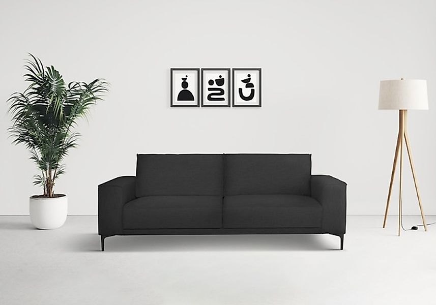 Places of Style 3-Sitzer »3er Sofa Oland, Struktur, Flachgewebe, Luxus-Micr günstig online kaufen