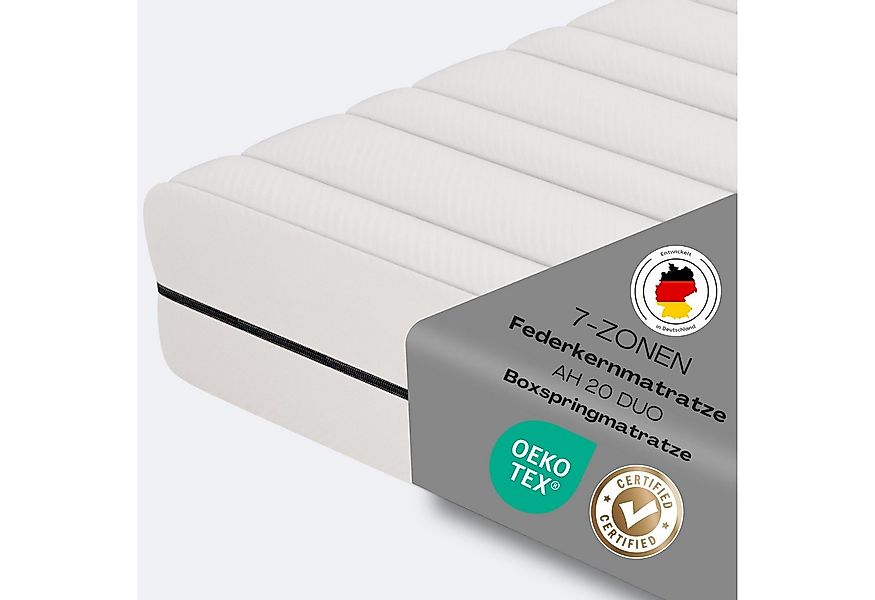 Taschenfederkernmatratze AH20 Ergonomische 7-Zonen Federkernmatratze Höhe 2 günstig online kaufen