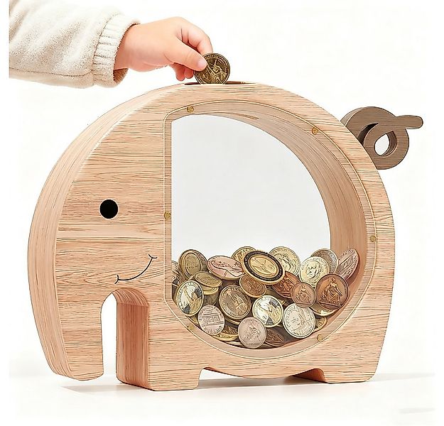 CLTYQ Spardose Holzspardose für Jungen und Mädchen, bruchsichere Holz-Spard günstig online kaufen