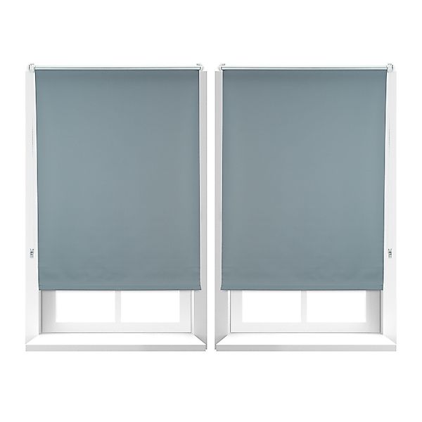 Verdunklungsrollo 2 x Verdunkelungsrollo grau 80x160 günstig online kaufen