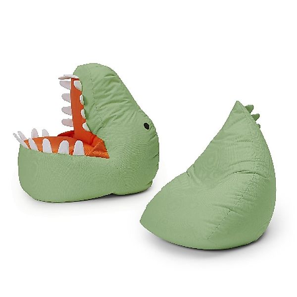 Lumaland Sitzsack Kinder Dino Kissen 90x90x70 cm (2 St), Kuschelsitzkissen, günstig online kaufen