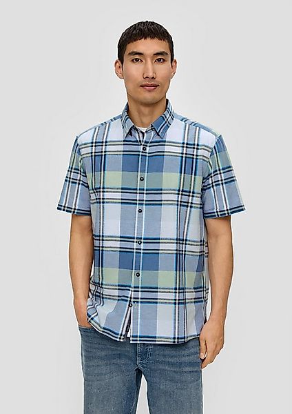 s.Oliver Kurzarmhemd Hemd Kariertes Kurzarmhemd aus Leinenmix günstig online kaufen