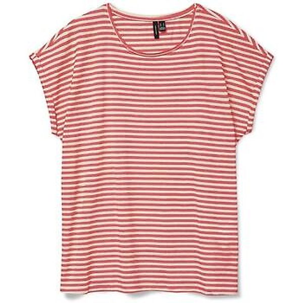 Vero Moda Rundhalsshirt "VMAVA PLAIN SS TOP STRIPE GA JRS NOOS" Materialmix günstig online kaufen