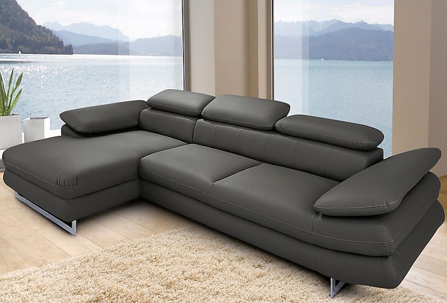 INOSIGN Ecksofa "Solution L-Form", mit Arm- & Kopfteilverstellung, wahlweis günstig online kaufen