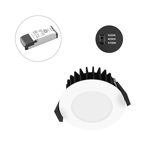 EVN Solido68 LED-Deckeneinbauleuchte 7W weiß günstig online kaufen