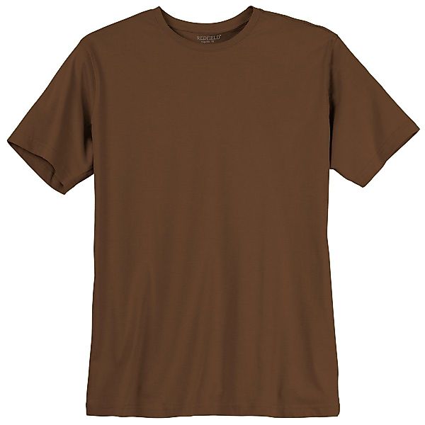 redfield Rundhalsshirt Redfield Basic T-Shirt braun günstig online kaufen