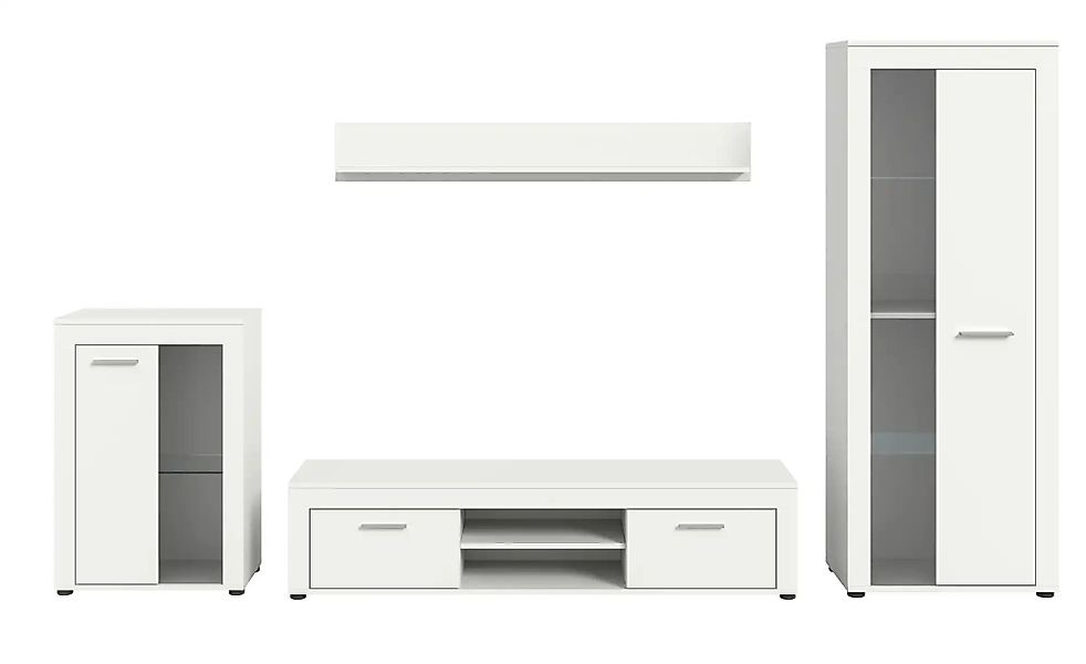 Wohnwand  Bardenas ¦ weiß ¦ Maße (cm): B: 310 H: 169 Kommoden & Sideboards günstig online kaufen