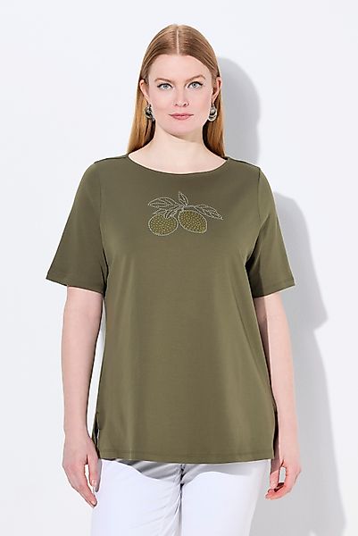 Ulla Popken T-Shirt T-Shirt Zitrone U-Boot-Ausschnitt günstig online kaufen