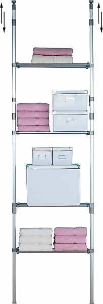Ruco Teleskopregal, 4 Böden, höhenverstellbar, Aluminium/Kunststoff günstig online kaufen