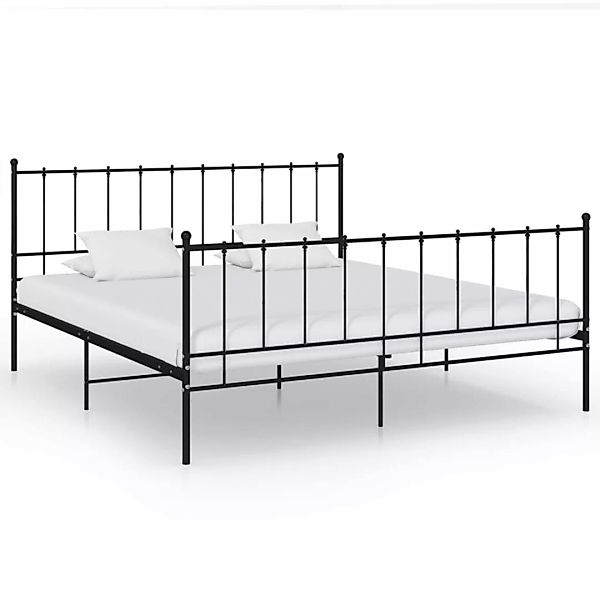 Bett Schwarz Metall 200x200 Cm günstig online kaufen