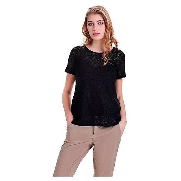 Jdy Tag Lace Kurzärmeliges T-shirt L Black günstig online kaufen
