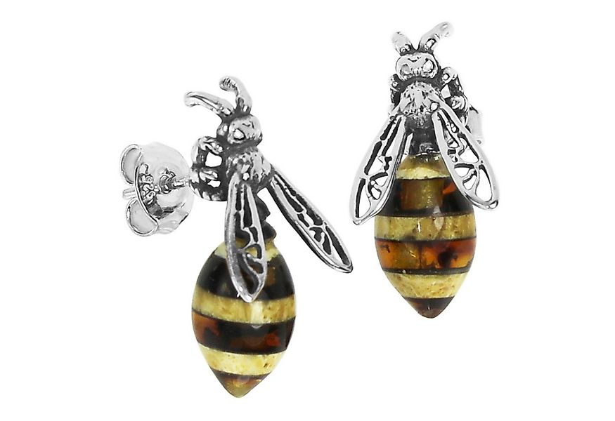 OSTSEE-SCHMUCK Paar Ohrstecker Ostsee-Schmuck Ohrstecker Wespe Ohrstecker W günstig online kaufen
