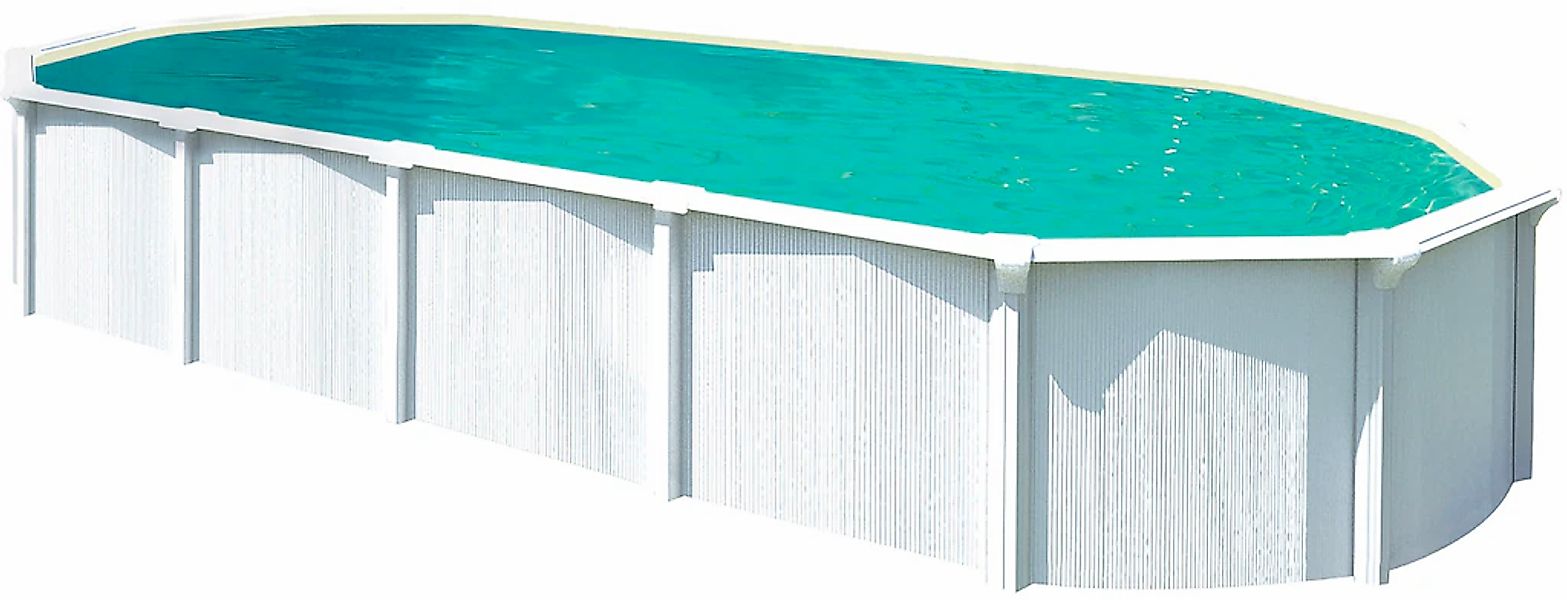KWAD Ovalpool "Green line Evolution" 6,1x3,7x1,32 weiß Folie in blau, sand günstig online kaufen