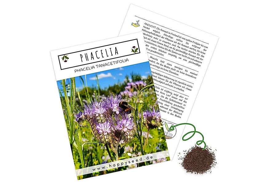 HappySeed Blumensamen Phacelia Samen Bienenfreund - Phacelia tanacetifolia, günstig online kaufen