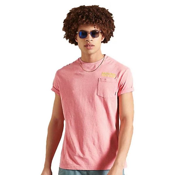 Superdry La Beach Sfg Pocket Kurzarm T-shirt XS Fluro Pink Pastel günstig online kaufen