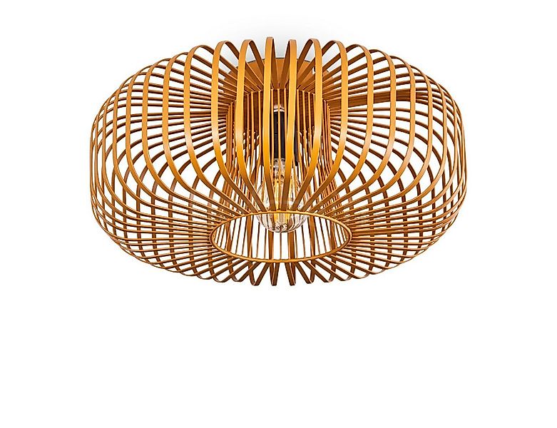 hofstein Deckenleuchte runde Deckenlampe aus Metall in Ockerfarben, ohne Le günstig online kaufen