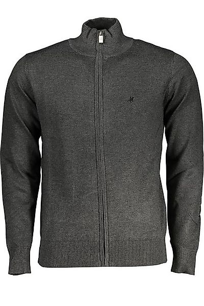 U.S. GRAND POLO Strickpullover Herren Strickjacke Grau: Langarm, Reißversch günstig online kaufen