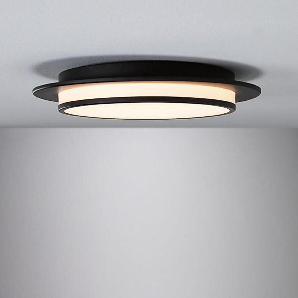 LED Deckenleuchte Egron in Schwarz-matt 16W 750lm günstig online kaufen