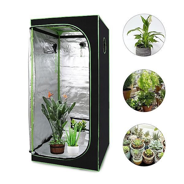 Clanmacy Gewächshaus Growzelt Growbox 80x80x180cm Indoor günstig online kaufen