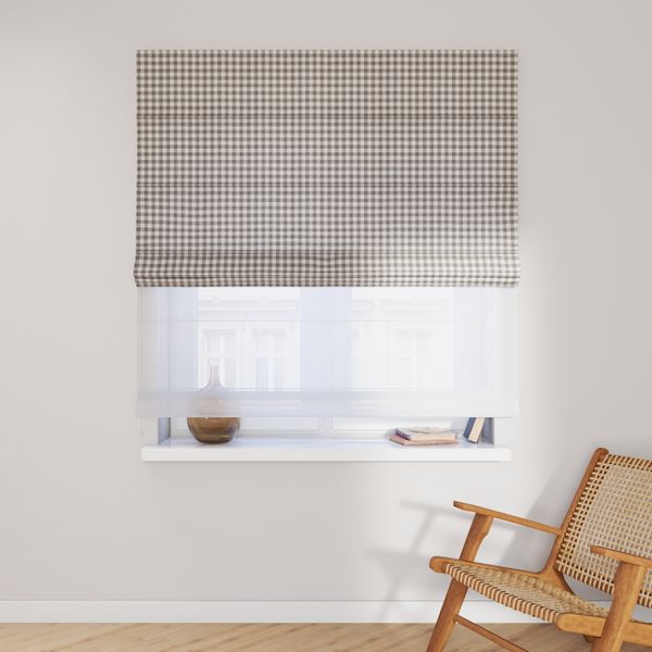 Dekoria Doppelraffrollo Duo, grau-ecru , 130 x 170 cm günstig online kaufen