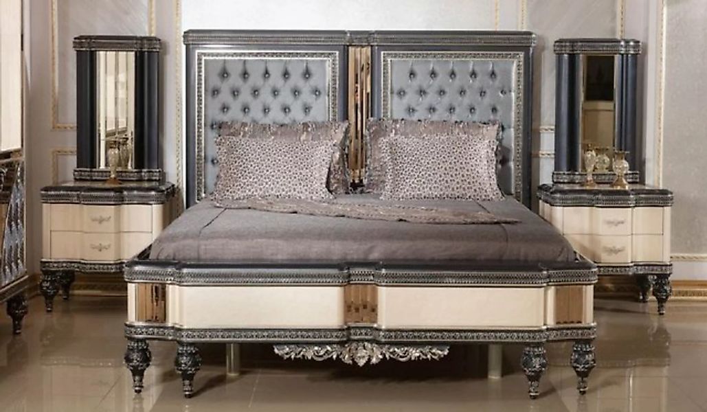 Casa Padrino Bett Casa Padrino Luxus Barock Schlafzimmer Set Hellblau / Bei günstig online kaufen