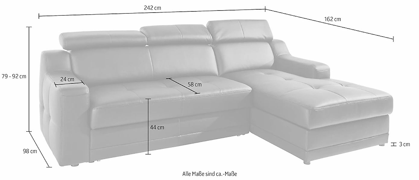 exxpo - sofa fashion Ecksofa »Lotos, bequem und funktionell, L-Form«, mit K günstig online kaufen