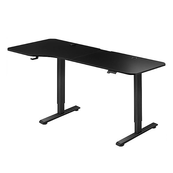 Juskys Schreibtisch Office Stand 160 x 75 cm mit Ablage Schwarz günstig online kaufen