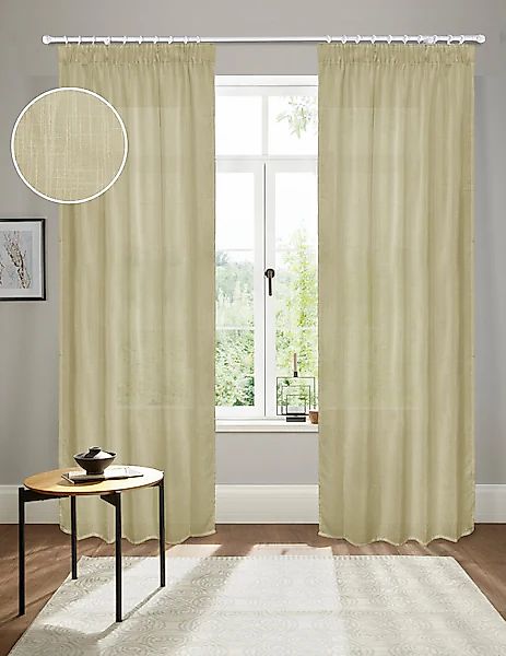 andas Gardine »Tursik« Faltenband 1 Stk. tlg. Blickdicht, Leinenlook, Polye günstig online kaufen