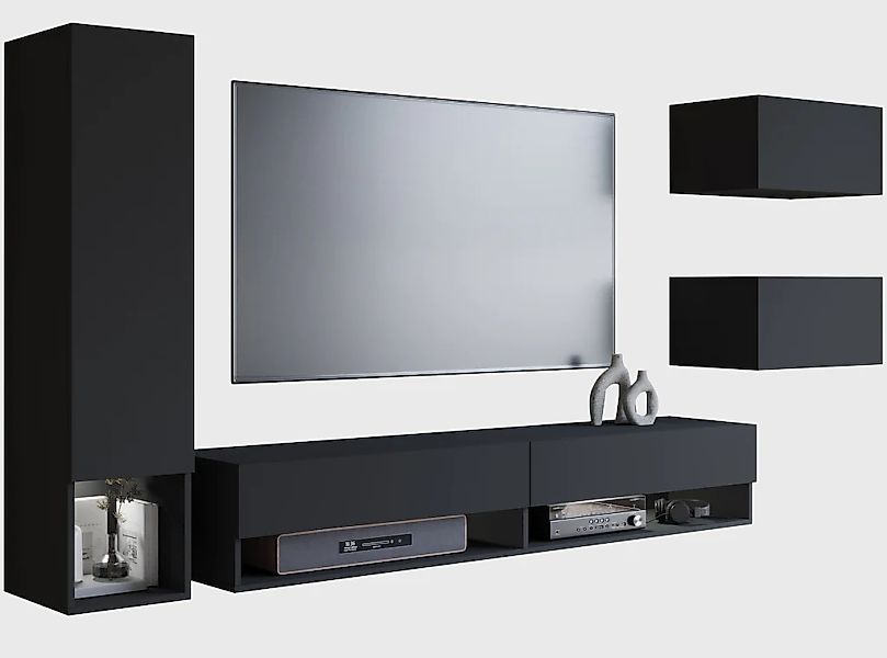 Home affaire Wohnwand "Amadeo" Set, 4 Stk. tlg. günstig online kaufen