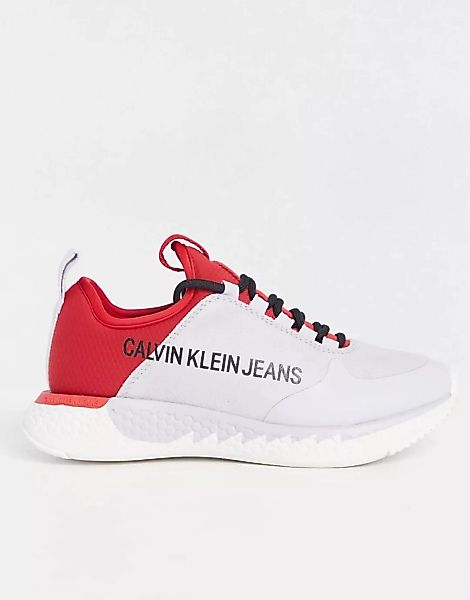 Calvin Klein Jeans – Adamina – Sneaker in Flieder/Rot-Lila günstig online kaufen
