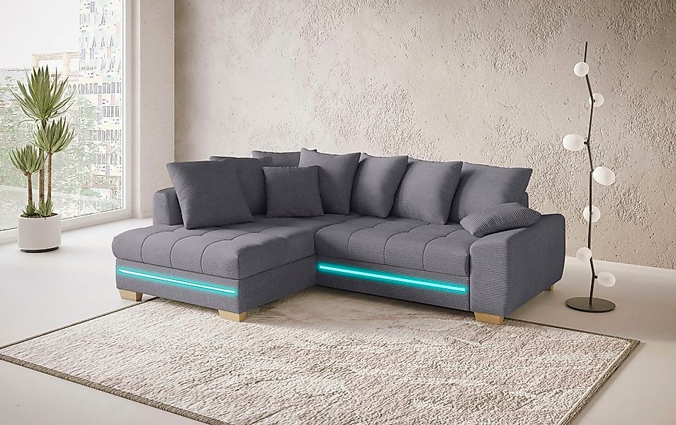 Mr. Couch Ecksofa "Nikita II, L-Form", mit Kaltschaum, RGB-LED Beleuchtung, günstig online kaufen