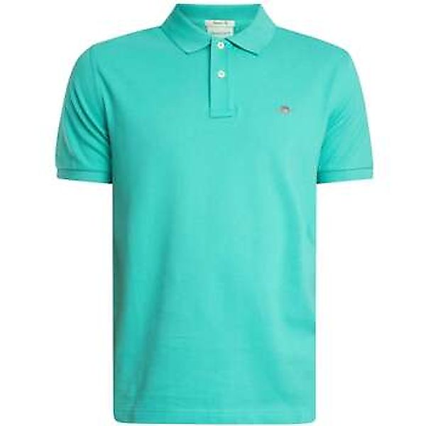 Gant Shield Piqué Poloshirt Fresh Blue - Größe L günstig online kaufen