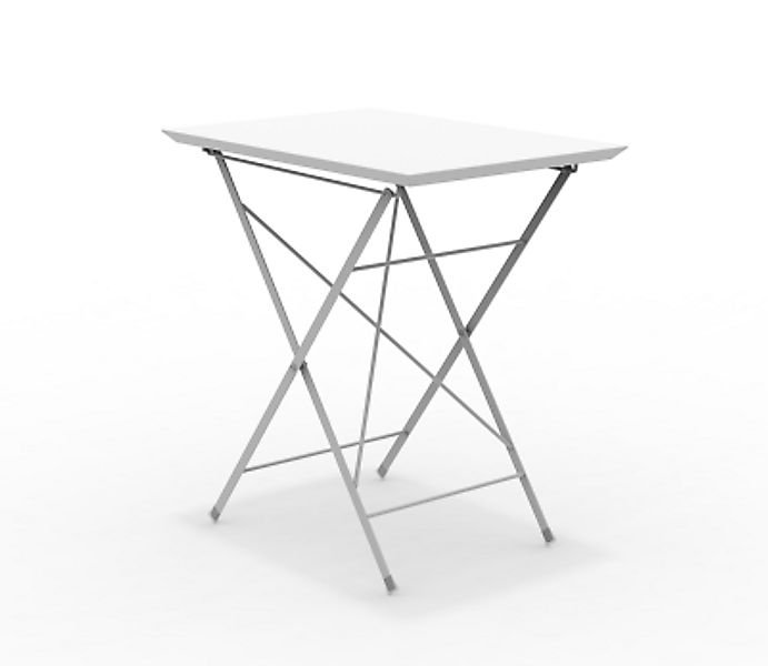 STEP - Faltbarer Gartentisch 70x50 cm matt weiß günstig online kaufen