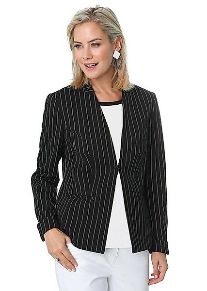GOLDNER Blouson Moderner Cardigan im Nadelstreifen-Dessin Ohne günstig online kaufen