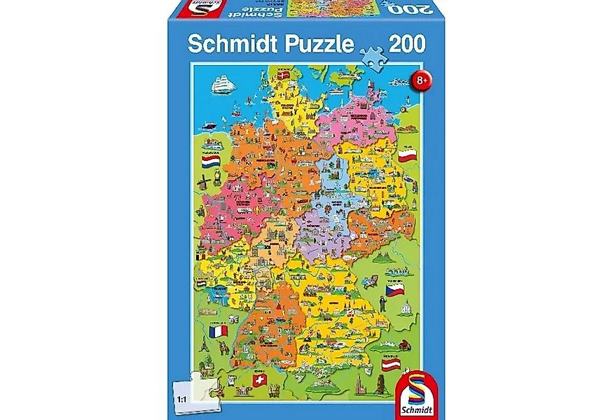 Schmidt Spiele Puzzle Deutschlandkarte mit Bildern (Kinderpuzzle), 299 Puzz günstig online kaufen