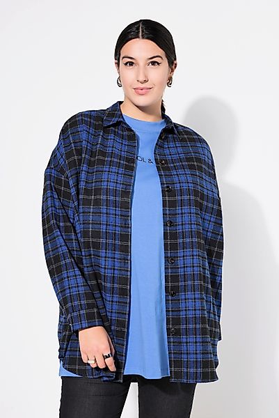 Studio Untold Hemdbluse Karohemd oversized Hemdkragen günstig online kaufen