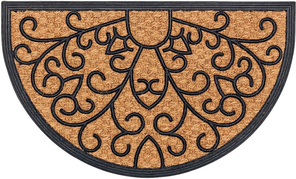 ASTRA Fußmatte Coco Deluxe Light, halbrund, Höhe: 8 mm, Türmatte, Kokos, ru günstig online kaufen