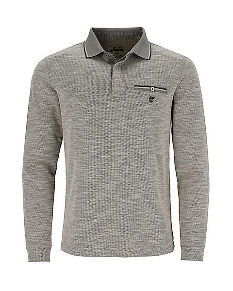 Hajo Langarm-Poloshirt Softknit-Polo mit verdeckter Knopfleiste günstig online kaufen