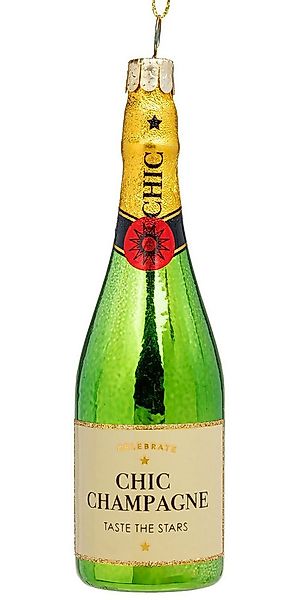 SIKORA Weihnachtsbaumkugel Champagnerflasche besondere Weihnachtskugel Glas günstig online kaufen